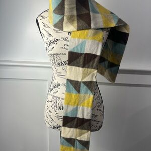 Geometric Patterned Scarf- JCrew 100%lambswool